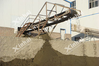 You can see the iron concentrate in production.